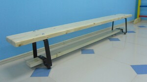 Скамейка гимнастическая (металлические ножки, лак) (2,5 м)  - fgospostavki.ru - Рязань