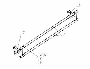 Станок хореографический пристенный (1,5 метра, двухрядный) - fgospostavki.ru - Рязань