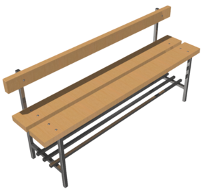 Скамья для раздевалок со спинкой (1,5 метра) - fgospostavki.ru - Рязань
