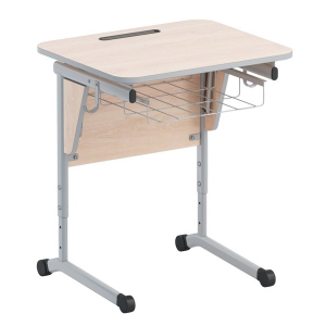 Стол ученический одноместный с наклоном столешницы (0-24°) и корзиной - fgospostavki.ru - Рязань
