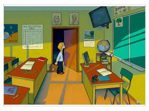 Магнитно-маркерный ситуационный плакат "Классная комната" с набором магнитных карточек + методические рекомендации (иностранный язык) - fgospostavki.ru - Рязань