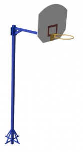 Стойка баскетбольная уличная с регулировкой положения щита - fgospostavki.ru - Рязань