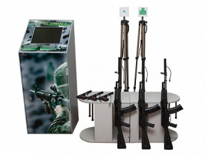 Учебно-тренировочный комплекс огневой подготовки "Стрелец-5" (массогабаритные макеты оружия 3 АК и 3 ПМ, металлический шкаф, сенсорный антивандальный монитор) - fgospostavki.ru - Рязань