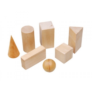 Набор "Тела геометрические" (деревянные) 14штук - fgospostavki.ru - Рязань