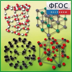 Комплект моделей кристаллических решеток (10 штук) - fgospostavki.ru - Рязань
