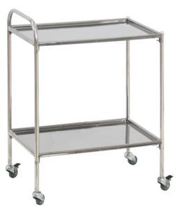 Столик процедурный передвижной с двумя полками из нержавеющей стали - fgospostavki.ru - Рязань