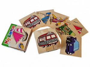 Набор кубиков "Сложи рисунок: транспорт" - fgospostavki.ru - Рязань