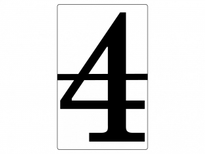 Набор магнитных карточек "Произвольный размер "4" (6 штук) - fgospostavki.ru - Рязань