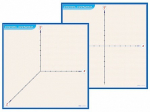 Фрагмент (демонстрационный) маркерный (двухсторонний) "Координатная плоскость" - fgospostavki.ru - Рязань