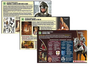 Комплект таблиц по истории "История средних веков" раздаточные (цветные, ламинированные, А4, 8 штук) - fgospostavki.ru - Рязань