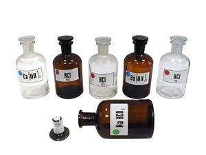 Набор склянок для растворов 250 миллилитров (с притертой пробкой) - fgospostavki.ru - Рязань