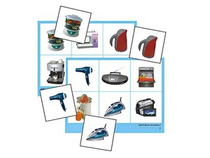 Логопедическое лото "Бытовая техника" (4 планшета, 24 карточки, цветное, ламинированное) - fgospostavki.ru - Рязань