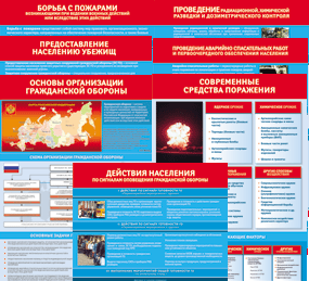 Комплект таблиц "Основы гражданской обороны (МЧС РФ)" 13 штук. - fgospostavki.ru - Рязань