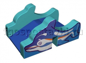 Горка "Дельфин" для сухого бассейна - fgospostavki.ru - Рязань