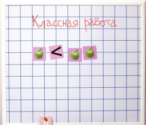 Магнитно-маркерная доска "Клетка" (86 см х 75 см) - fgospostavki.ru - Рязань