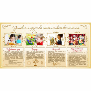 Стенд "Условия и средства эстетического воспитания" - fgospostavki.ru - Рязань