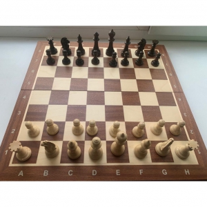 Шахматные фигуры Стаунтон Премиум № 5 со складной турнирной доской - fgospostavki.ru - Рязань