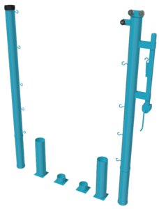 Стойки для большого тенниса с механизмом натяжения со стаканами - fgospostavki.ru - Рязань