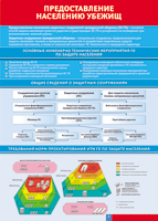 Таблица "Предоставление населению убежищ" (100х140 сантиметров, винил) - fgospostavki.ru - Рязань