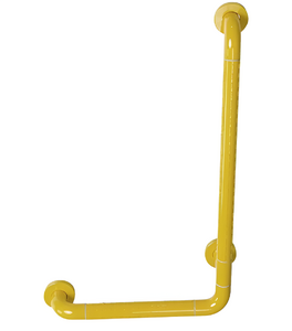 Поручень опорный L-образный вертикальный (желтый) - fgospostavki.ru - Рязань