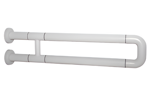 Поручень неоткидной двухопорный с антибактериальным покрытием (белый) - fgospostavki.ru - Рязань