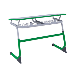 Парта SMARTY двухместная регулируемая по высоте (наклонная столешница) с антивандальной кромкой - fgospostavki.ru - Рязань