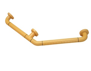 Поручень угловой трехопорный с антибактериальным покрытием (желтый) - fgospostavki.ru - Рязань