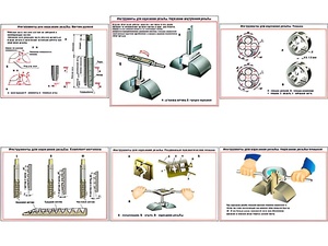 Плакаты ПРОФТЕХ "Инструменты для нарезания резьбы" (6 пл, винил, 70х100) - fgospostavki.ru - Рязань