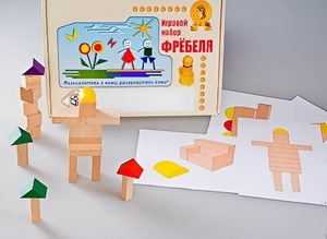 Игровой набор Фребеля "Конструктор деревянный без соединений-3" (Серия "Эксперимент") - fgospostavki.ru - Рязань