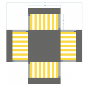 Имитация четырехстороннего перекрестка 5,5*4,5 м - fgospostavki.ru - Рязань
