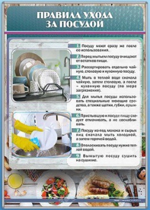 Стенд "Правила ухода за посудой" - fgospostavki.ru - Рязань