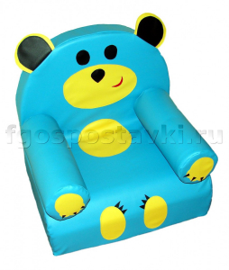 Кресло "Мишка" ВИК с подлокотниками и аппликацией - fgospostavki.ru - Рязань