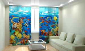 Комплект светонепроницаемых штор "Рыбки" - fgospostavki.ru - Рязань