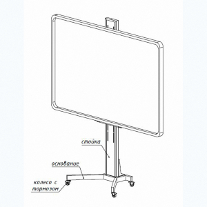 Мобильная стойка SMART-BASE DSM для интерактивных досок - fgospostavki.ru - Рязань