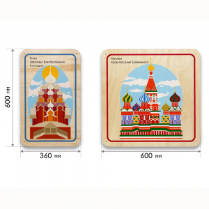 Набор стеновых панелей «Памятные места России - Кижи, Москва» - fgospostavki.ru - Рязань