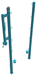 Стойки для большого тенниса с механизмом натяжения со стаканами (комплект) - fgospostavki.ru - Рязань