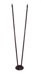 Подставка для флагов напольная с двумя отверстиями в сборе (дерево) - fgospostavki.ru - Рязань