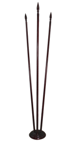 Подставка для флагов напольная с тремя отверстиями в сборе (дерево) - fgospostavki.ru - Рязань