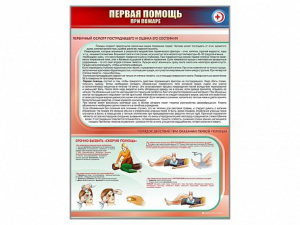 Стенд "Первая помощь при пожаре" - fgospostavki.ru - Рязань