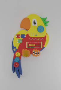 Бизиборд «Разноцветный попугай» - fgospostavki.ru - Рязань