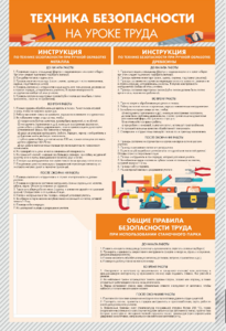 Стенд-уголок "Техника безопасности на уроках труда" - fgospostavki.ru - Рязань