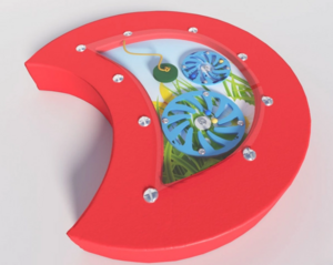 Настенный игровой модуль в виде части гусеницы с весами - fgospostavki.ru - Рязань