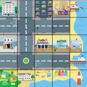 Тематическое поле-маршрутизатор «На берегу моря» для мини-робота Bee-Bot/Blue-Bot - fgospostavki.ru - Рязань