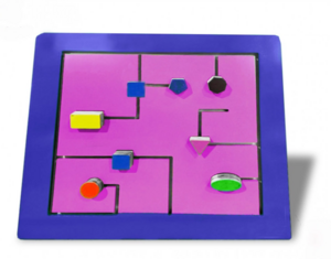 Тактильно-развивающая панель с геометрическими фигурами - fgospostavki.ru - Рязань