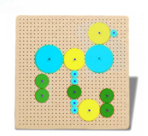 Тактильно-развивающая панель с разноцветными шестеренками - fgospostavki.ru - Рязань