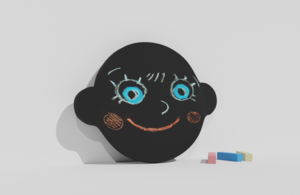 Фигурная грифельная меловая доска на тему эмоций - fgospostavki.ru - Рязань