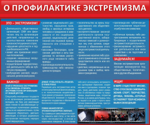Стенд "О профилактике экстремизма" - fgospostavki.ru - Рязань
