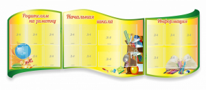 Стенд "Начальная школа" резной из 3-х частей - fgospostavki.ru - Рязань
