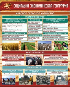 Стенд "Социально-экономическая география. Сельское хозяйство" - fgospostavki.ru - Рязань