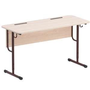 Стол двухместный ученический на круглой трубе - fgospostavki.ru - Рязань